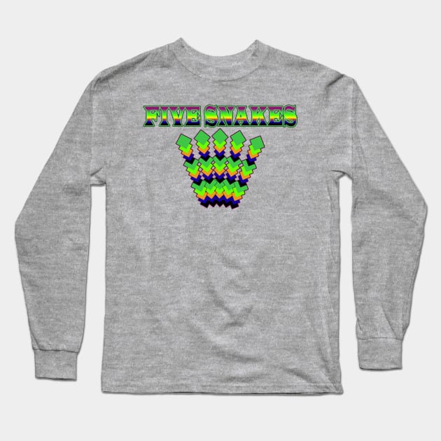 Five Snakes Long Sleeve T-Shirt by momomoma